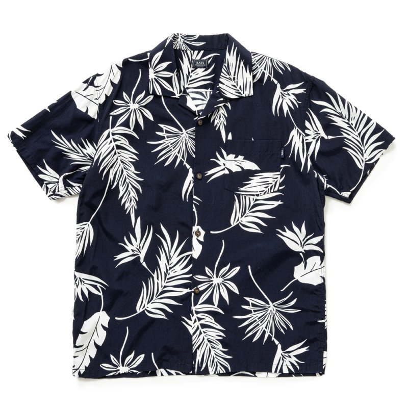画像1: RATS/ALOHA S/S SHIRT（NAVY）［アロハシャツ-25春夏］