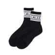 画像1: CALEE/JACQUARD PILE LINE SOCKS（BLACK/WHITE）［ラインソックス-25春夏］ (1)