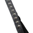 画像3: CALEE/STUDS & KNITTING LEATHER SHORT KEY RING ＜TYPE B＞（BLACK/SILVER）［レザーショートキーリング-25春夏］ (3)