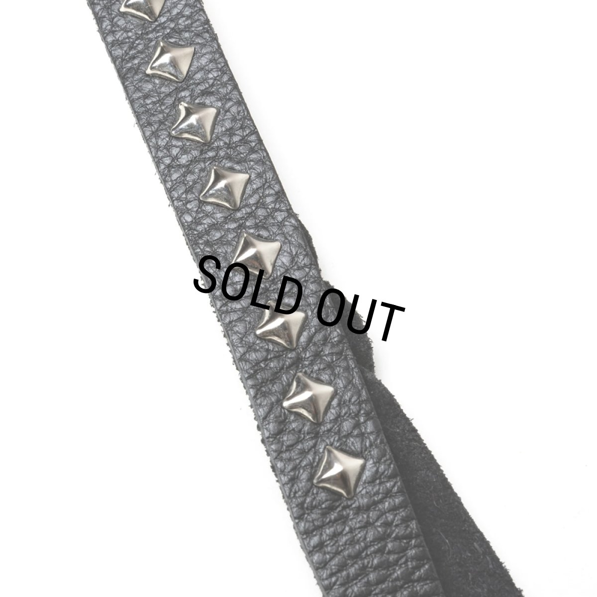 画像3: CALEE/STUDS & KNITTING LEATHER SHORT KEY RING ＜TYPE B＞（BLACK/SILVER）［レザーショートキーリング-25春夏］ (3)