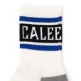 画像2: CALEE/JACQUARD PILE LINE SOCKS（WHITE/BLUE）［ラインソックス-25春夏］ (2)