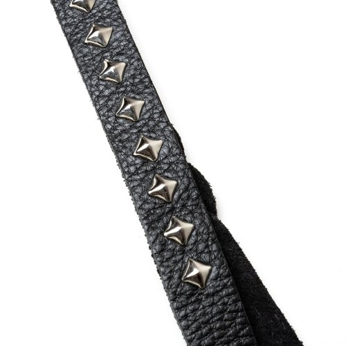 他の写真2: CALEE/STUDS & KNITTING LEATHER SHORT KEY RING ＜TYPE B＞（BLACK/SILVER）［レザーショートキーリング-25春夏］