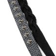 画像3: CALEE/STUDS & KNITTING LEATHER LONG KEY RING ＜TYPE B＞（BLACK/SILVER）［レザーロングキーリング-25春夏］ (3)