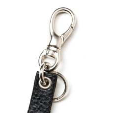 画像2: CALEE/STUDS & KNITTING LEATHER LONG KEY RING ＜TYPE B＞（BLACK/SILVER）［レザーロングキーリング-25春夏］ (2)