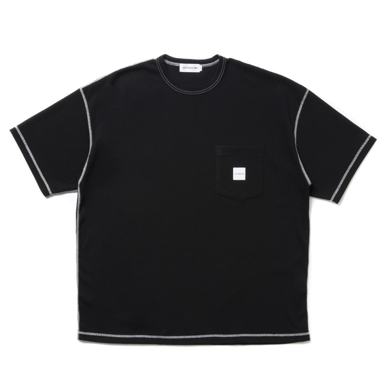 画像1: COOTIE PRODUCTIONS/T/C Waffle Error Fit S/S Tee（Black/White）［ワッフルエラーフィットポケT-25春夏］