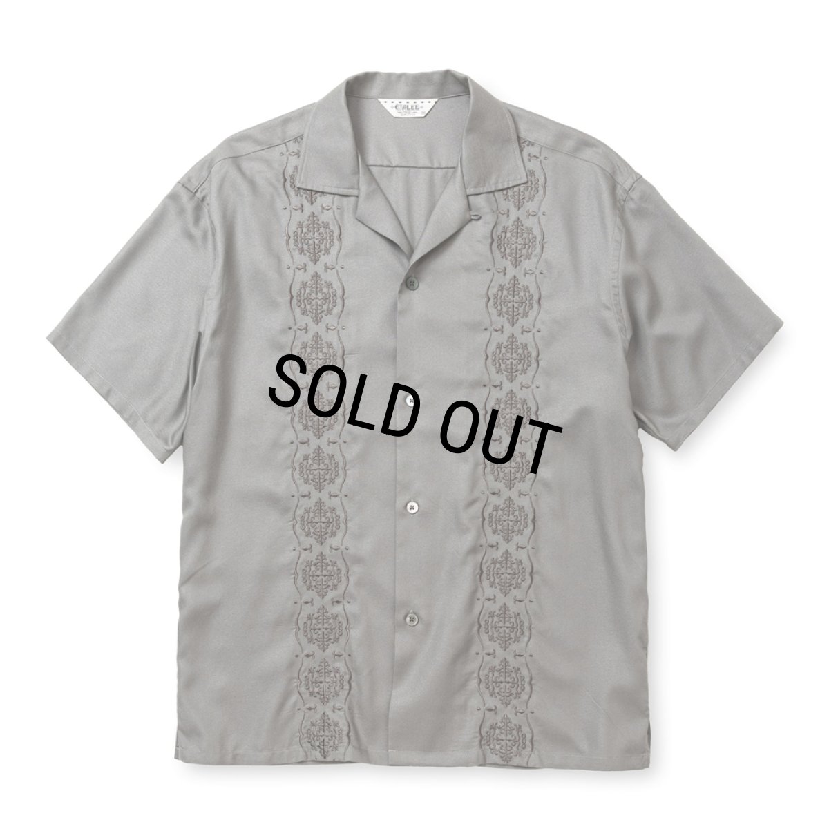 画像1: CALEE/VINTAGE TYPE GUAYABERA SH（GRAY）［キューバシャツ-25春夏］ (1)