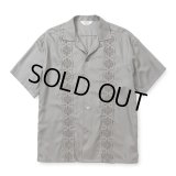CALEE/VINTAGE TYPE GUAYABERA SH（GRAY）［キューバシャツ-25春夏］