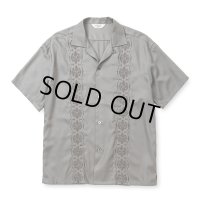 CALEE/VINTAGE TYPE GUAYABERA SH（GRAY）［キューバシャツ-25春夏］