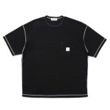 COOTIE PRODUCTIONS/T/C Waffle Error Fit S/S Tee（Black/White）［ワッフルエラーフィットポケT-25春夏］