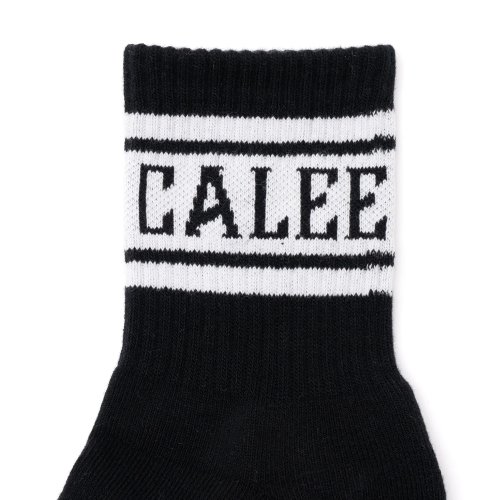 他の写真2: CALEE/JACQUARD PILE LINE SOCKS（BLACK/WHITE）［ラインソックス-25春夏］