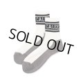 CALEE/JACQUARD PILE LINE SOCKS（WHITE/BLACK）［ラインソックス-25春夏］