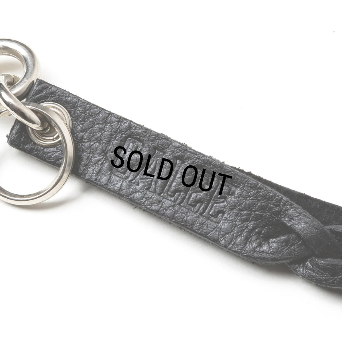 画像4: CALEE/STUDS & KNITTING LEATHER LONG KEY RING ＜TYPE B＞（BLACK/SILVER）［レザーロングキーリング-25春夏］ (4)