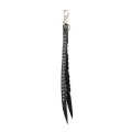 CALEE/STUDS & KNITTING LEATHER LONG KEY RING ＜TYPE B＞（BLACK/SILVER）［レザーロングキーリング-25春夏］