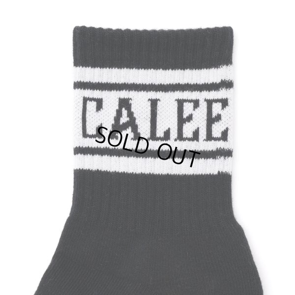 画像2: CALEE/JACQUARD PILE LINE SOCKS（BLACK/WHITE）［ラインソックス-25春夏］