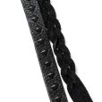 画像3: CALEE/STUDS & KNITTING LEATHER LONG KEY RING ＜TYPE B＞（BLACK/BLACK）［レザーロングキーリング-25春夏］ (3)