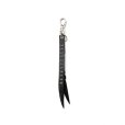 画像1: CALEE/STUDS & KNITTING LEATHER SHORT KEY RING ＜TYPE B＞（BLACK/SILVER）［レザーショートキーリング-25春夏］ (1)