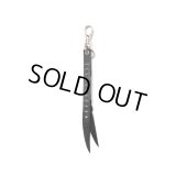 CALEE/STUDS & KNITTING LEATHER SHORT KEY RING ＜TYPE B＞（BLACK/SILVER）［レザーショートキーリング-25春夏］