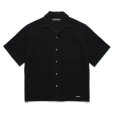 画像1: WACKO MARIA/SUMMER KNIT OPEN COLLAR SHIRT（BLACK）［サマーニットオープンカラーシャツ-25春夏］ (1)