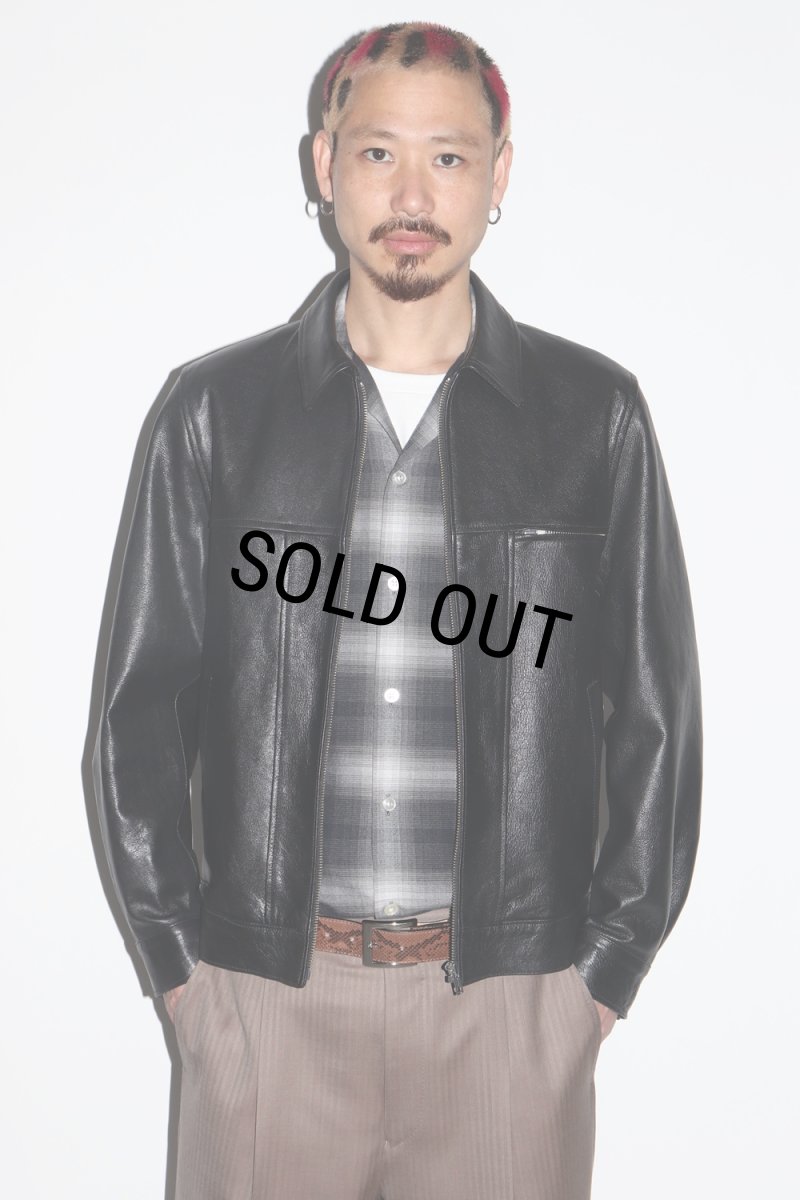 画像3: WACKO MARIA/OMBRE CHECK OPEN COLLAR SHIRT（GRAY）［オンブレチェックオープンカラーシャツ-25春夏］ (3)