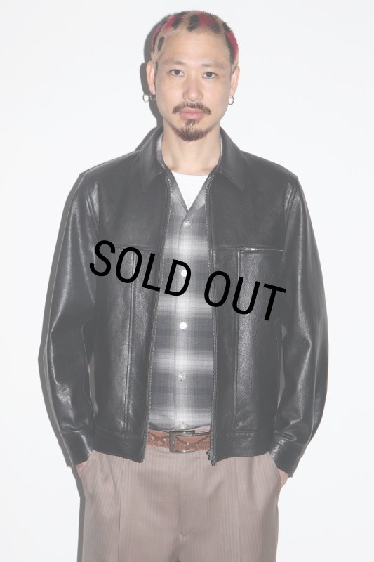 WACKO MARIA/OMBRE CHECK OPEN COLLAR SHIRT（GRAY）［オンブレ