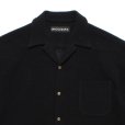 画像2: WACKO MARIA/SUMMER KNIT OPEN COLLAR SHIRT（BLACK）［サマーニットオープンカラーシャツ-25春夏］ (2)