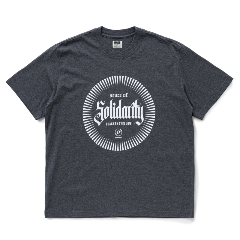 画像1: RATS/SOLIDARITY TEE（CHARCOAL）［ソリダリティーT-25春夏］