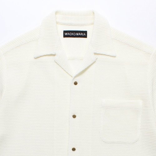 他の写真2: WACKO MARIA/SUMMER KNIT OPEN COLLAR SHIRT（WHITE）［サマーニットオープンカラーシャツ-25春夏］
