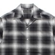 画像2: WACKO MARIA/OMBRE CHECK OPEN COLLAR SHIRT（GRAY）［オンブレチェックオープンカラーシャツ-25春夏］ (2)