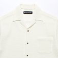 画像2: WACKO MARIA/SUMMER KNIT OPEN COLLAR SHIRT（WHITE）［サマーニットオープンカラーシャツ-25春夏］ (2)