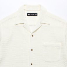 画像2: WACKO MARIA/SUMMER KNIT OPEN COLLAR SHIRT（WHITE）［サマーニットオープンカラーシャツ-25春夏］ (2)