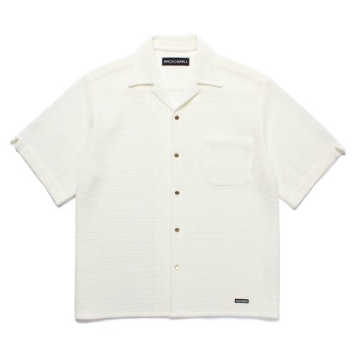他の写真1: WACKO MARIA/SUMMER KNIT OPEN COLLAR SHIRT（WHITE）［サマーニットオープンカラーシャツ-25春夏］