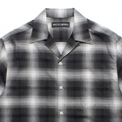 他の写真2: WACKO MARIA/OMBRE CHECK OPEN COLLAR SHIRT（GRAY）［オンブレチェックオープンカラーシャツ-25春夏］