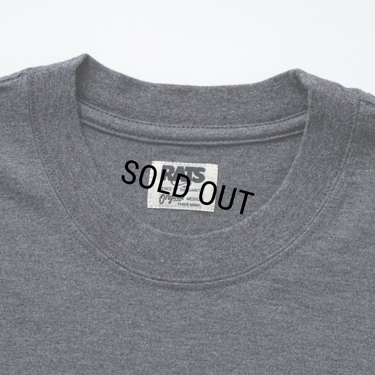 画像3: 【30%OFF】RATS/SOLIDARITY TEE（CHARCOAL）［ソリダリティーT-25春夏］ (3)