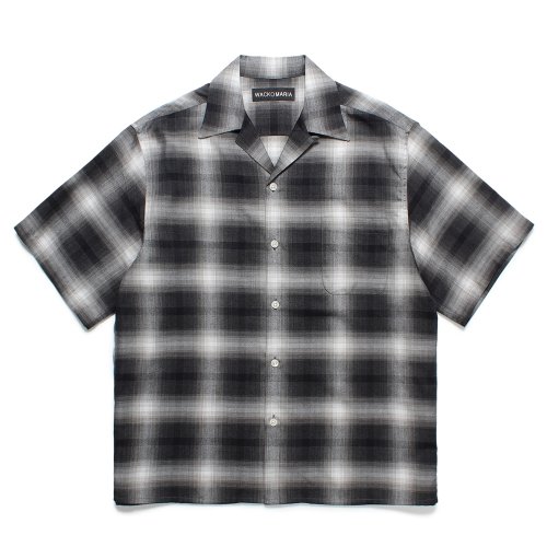 他の写真1: WACKO MARIA/OMBRE CHECK OPEN COLLAR SHIRT（GRAY）［オンブレチェックオープンカラーシャツ-25春夏］