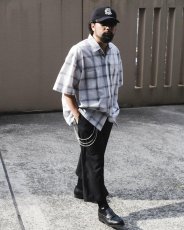 画像5: COOTIE PRODUCTIONS/Leno Cloth T/Q Cut Easy Trousers（Black）［スリークォーターカットイージートラウザース-25春夏］ (5)