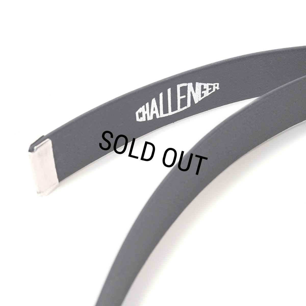 画像4: CHALLENGER/LOGO LEATHER BELT（BLACK）［ロゴレザーベルト-25秋冬］ (4)