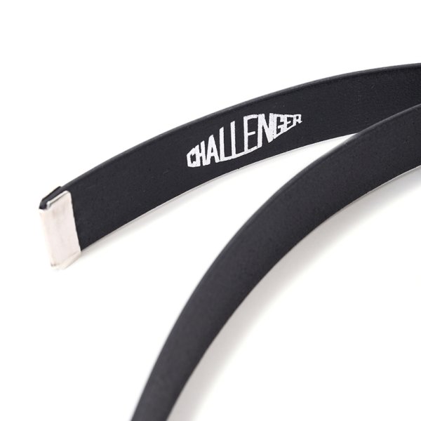 画像4: CHALLENGER/LOGO LEATHER BELT（BLACK）［ロゴレザーベルト-25秋冬］