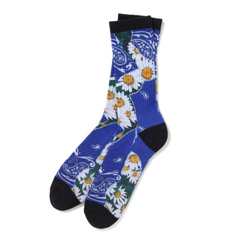 他の写真1: CHALLENGER/DAISY SOCKS（BLUE）［デイジーソックス-25秋冬］