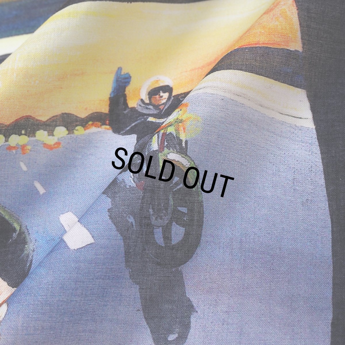 画像3: CHALLENGER/SUNSET DRIVE BANDANA（BLACK）［サンセットドライブバンダナ-25秋冬］ (3)