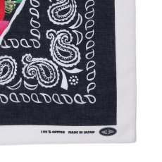 画像2: CHALLENGER/SASANQUA BANDANA（BLACK）［サザンカバンダナ-25秋冬］ (2)