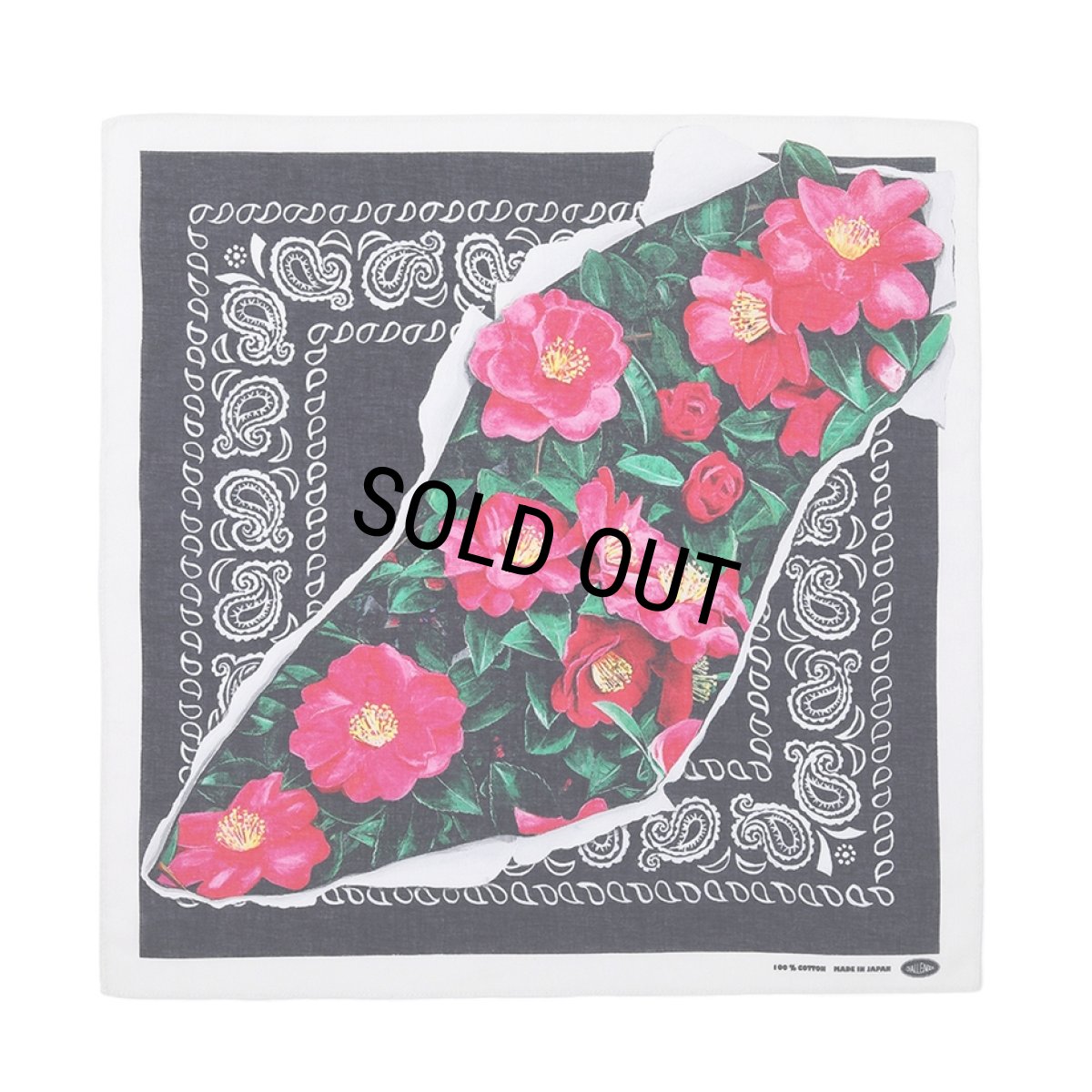 画像1: CHALLENGER/SASANQUA BANDANA（BLACK）［サザンカバンダナ-25秋冬］ (1)