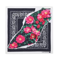 画像1: CHALLENGER/SASANQUA BANDANA（BLACK）［サザンカバンダナ-25秋冬］ (1)