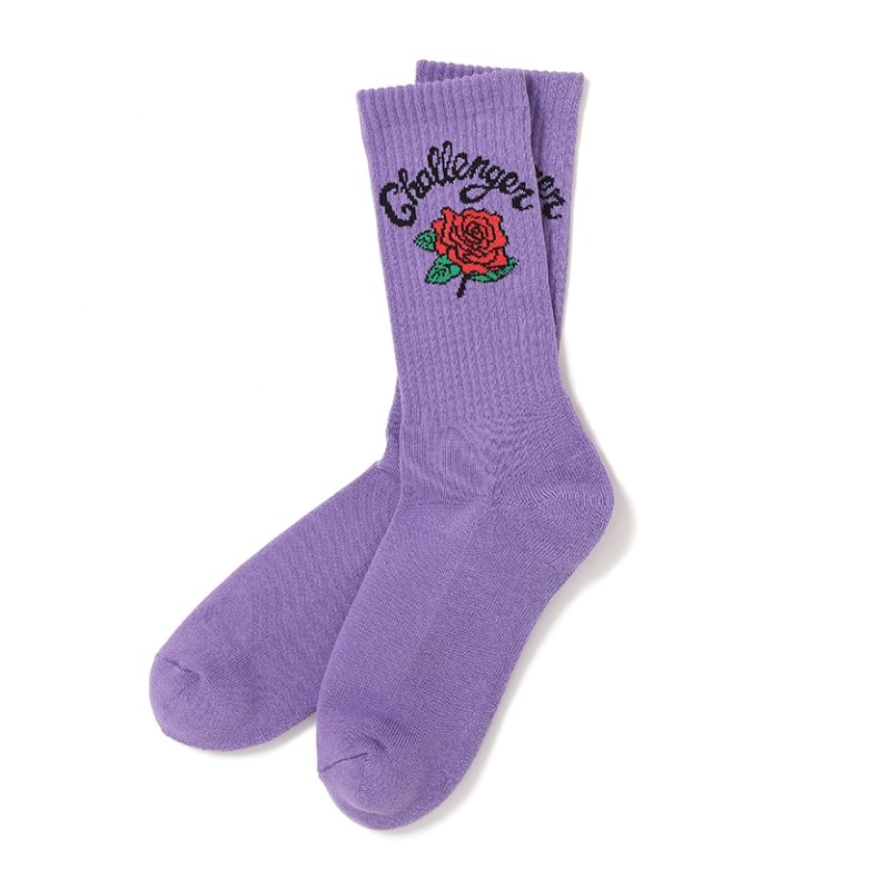 画像1: CHALLENGER/ROSE SOCKS（PURPLE）［ローズソックス-25秋冬］