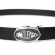 画像2: CHALLENGER/LOGO LEATHER BELT（BLACK）［ロゴレザーベルト-25秋冬］ (2)