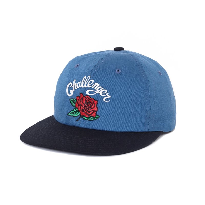 画像1: CHALLENGER/CLASSIC ROSE CAP（BLUE/BLACK）［クラシックローズキャップ-25秋冬］