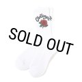 CHALLENGER/ROSE SOCKS（WHITE）［ローズソックス-25秋冬］