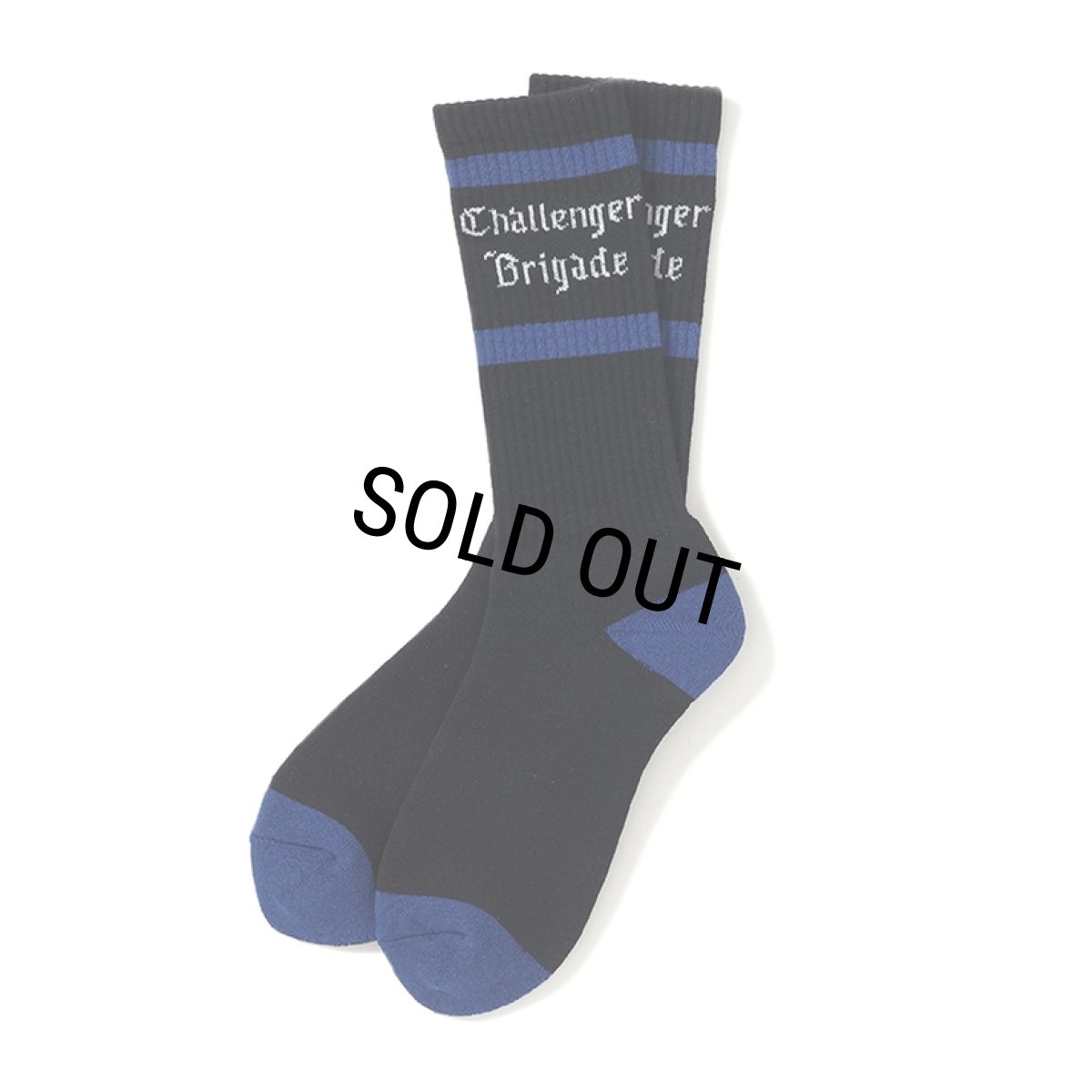 画像1: CHALLENGER/CLASSIC LOGO SOCKS（BLACK）［クラシックロゴソックス-25秋冬］ (1)