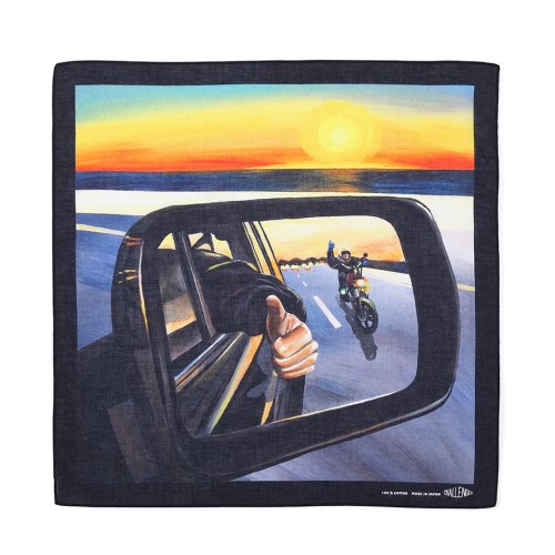 他の写真1: CHALLENGER/SUNSET DRIVE BANDANA（BLACK）［サンセットドライブバンダナ-25秋冬］