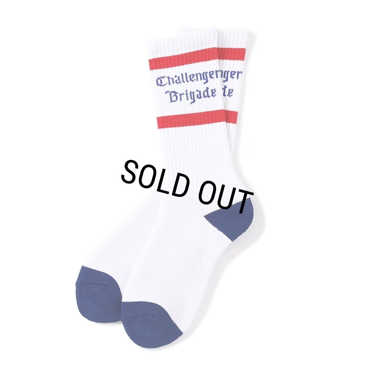 画像1: CHALLENGER/CLASSIC LOGO SOCKS（WHITE）［クラシックロゴソックス-25秋冬］ (1)