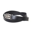 画像1: CHALLENGER/LOGO LEATHER BELT（BLACK）［ロゴレザーベルト-25秋冬］ (1)